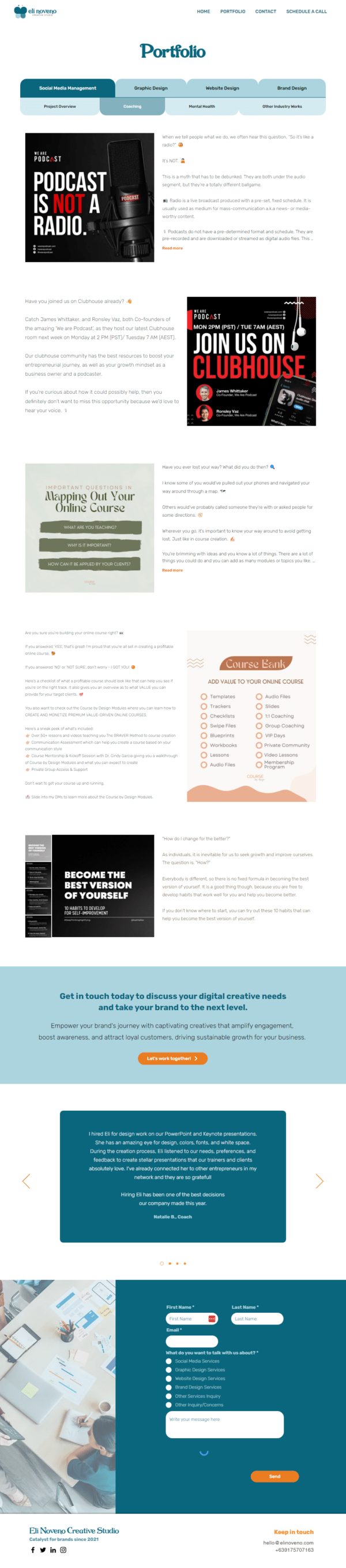 Eli Noveno Website V3 - 02 Portfolio Page